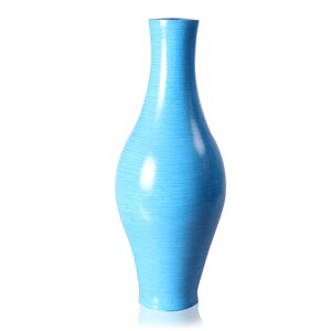 Hourglass Wood Decorative Vase