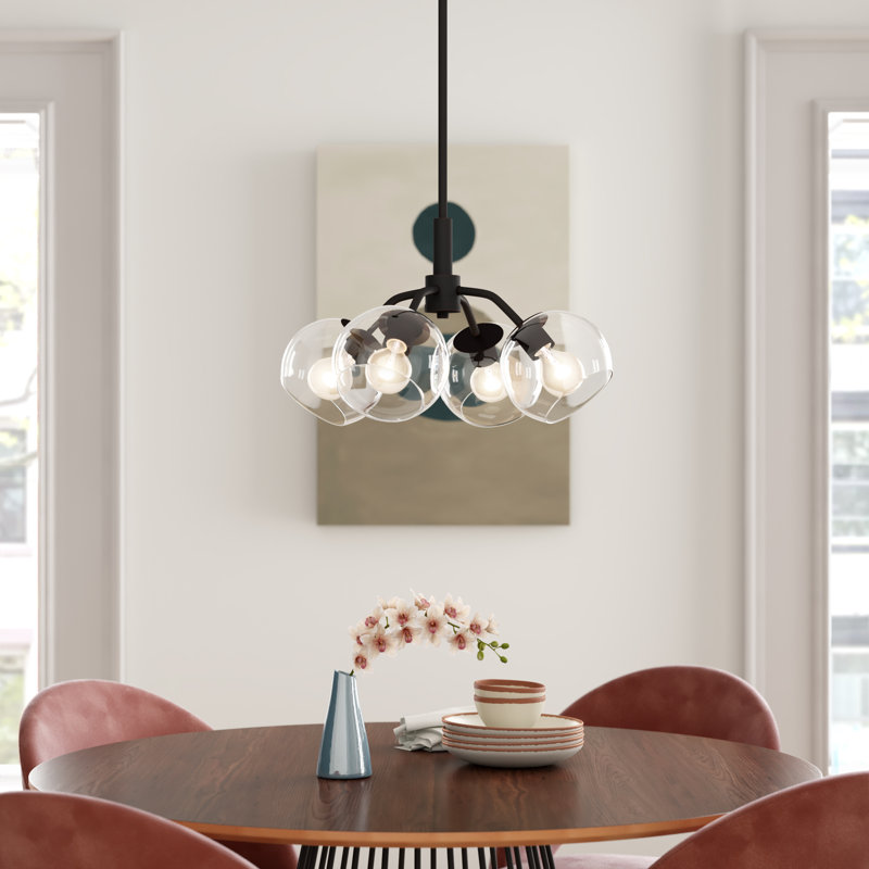 Foundstone Matt 4 Light Unique Statement Globe Pendant Foundstone Matt 4 Light Unique