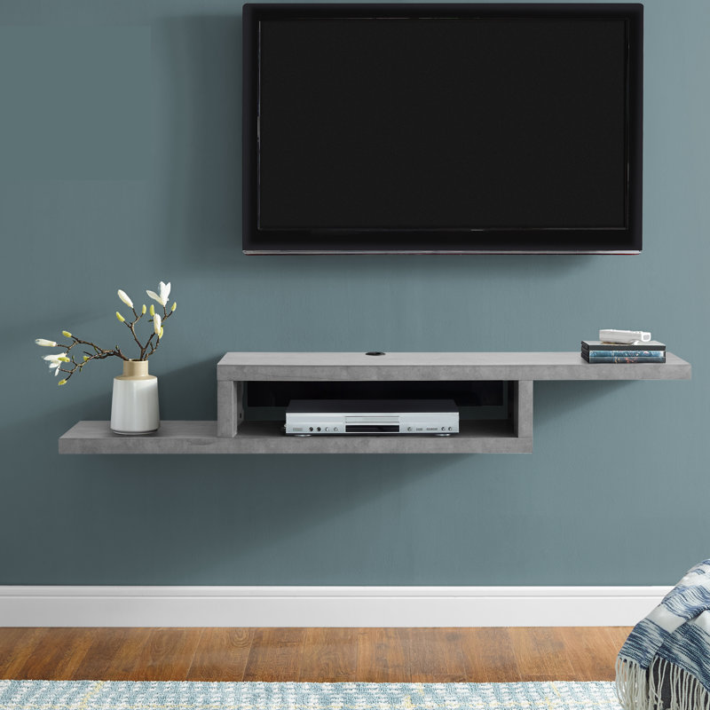 Orren Ellis Sroda Floating Tv Stand For Tvs Up To 65 Reviews Wayfair Small floating shelving for a flat tv. sroda floating tv stand for tvs up to 65