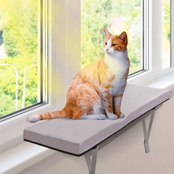 Cat Kitty Basking Window Hammock Perch Cushion Bed Hanging Shelf Seat Mounted XI 