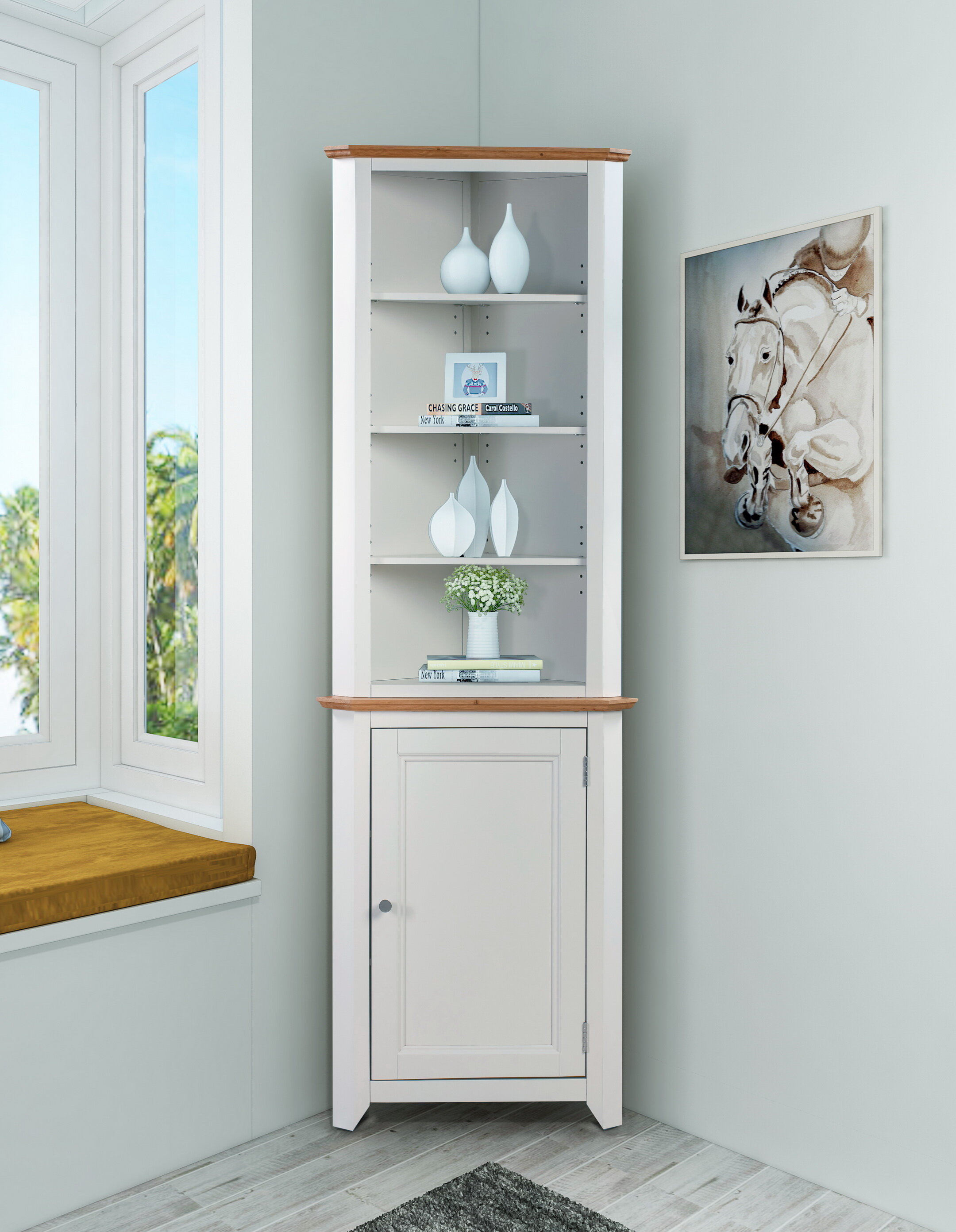 Lark Manor Keyla Corner Display Cabinet & Reviews | Wayfair.co.uk