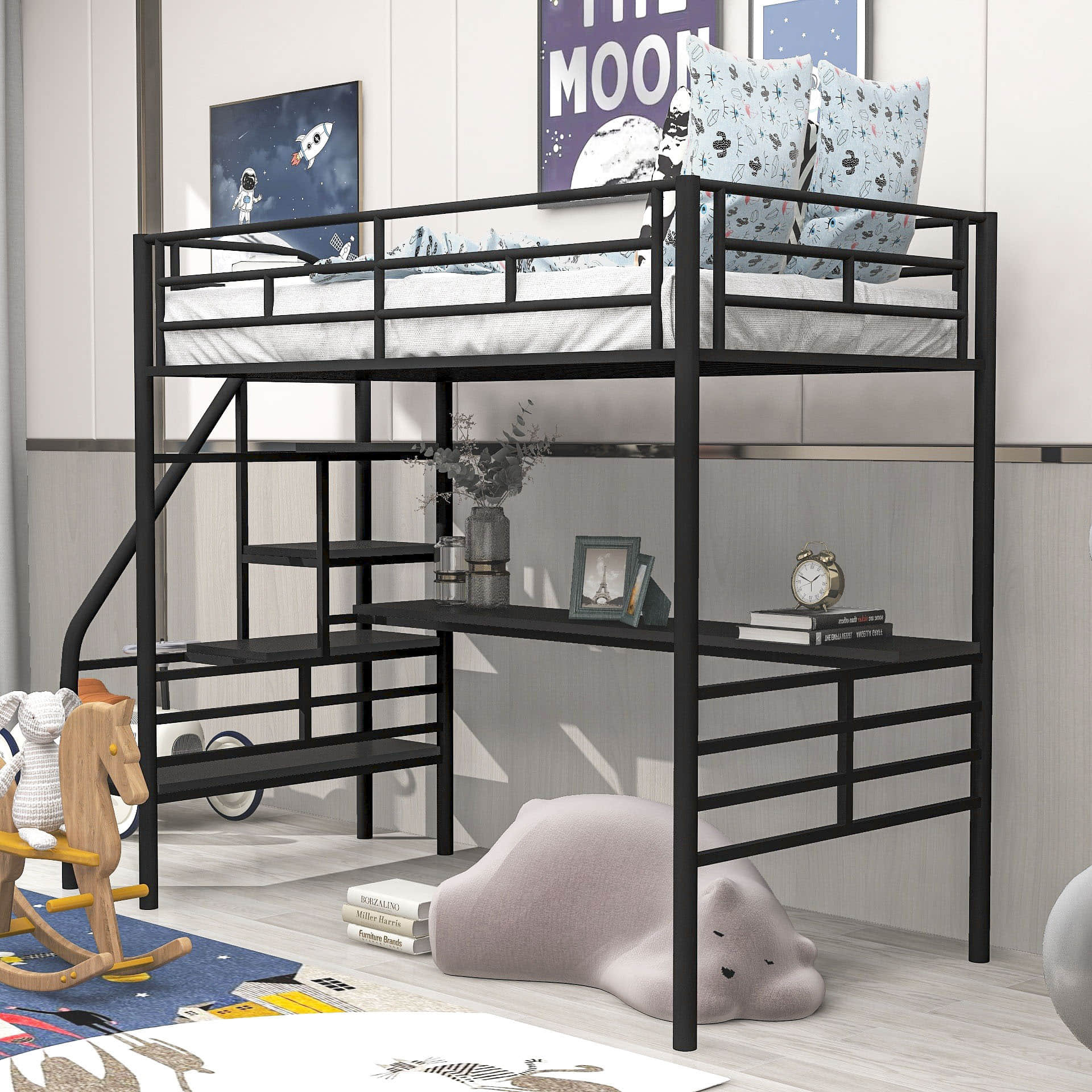 Isabelle & Max™ Devinn Twin Loft Bed with Built-in-Desk by Isabelle ...