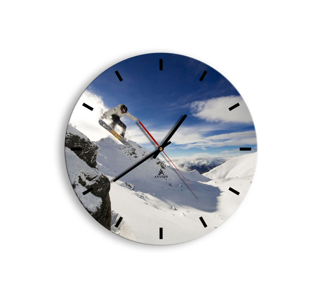 Brayden Studio Geräuschlose Wanduhr Prine Größe: 40 cm H x 40 cm B x 0,4 cm T