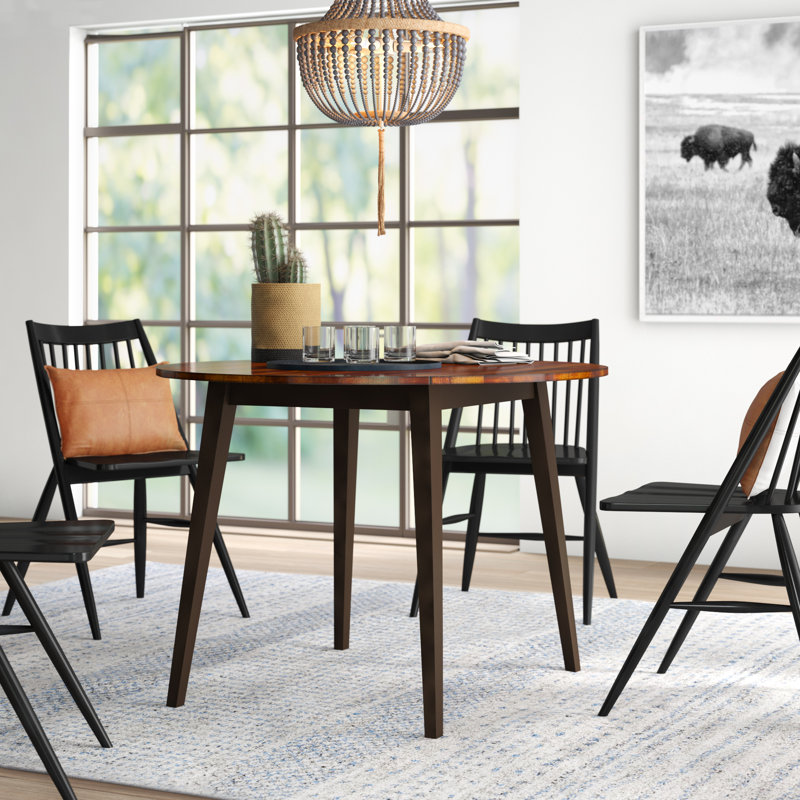 Millwood Pines Hidalgo Drop Leaf Acacia Solid Wood Dining ...
