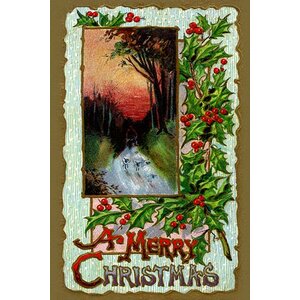 'A Merry Christmas' Graphic Art