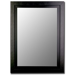 Contemporary Wide Black Wall Mirror