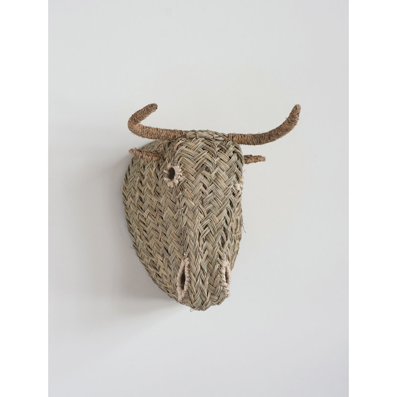 Bungalow Rose Handwoven Moroccan Cow Head Wall Decor Wayfair