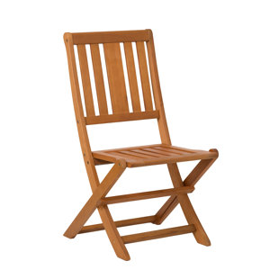 Folding Patio Dining Chairs You Ll Love Wayfair Hazeltine Eucalyptus Armless Folding Patio Dining Chair Set Of 2