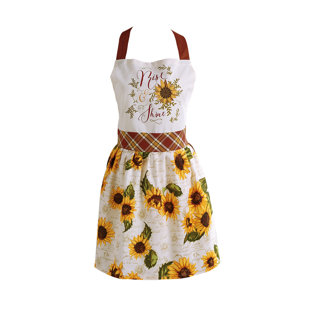Cream and gold apron with lace Fancy hosting apron.
