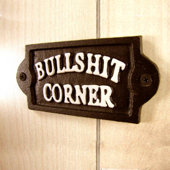 BLACK HOUSE DOOR PLAQUE WALL SIGN GARDEN BULLSHIT CORNER BRAND NEW