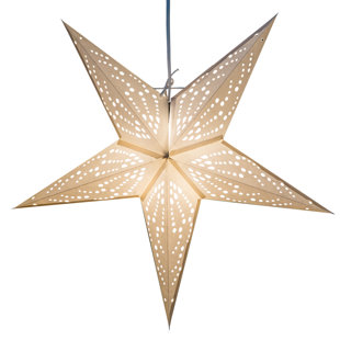 Hanging Decoration 24/" Solid Purple Cut-Out Paper Star Lantern