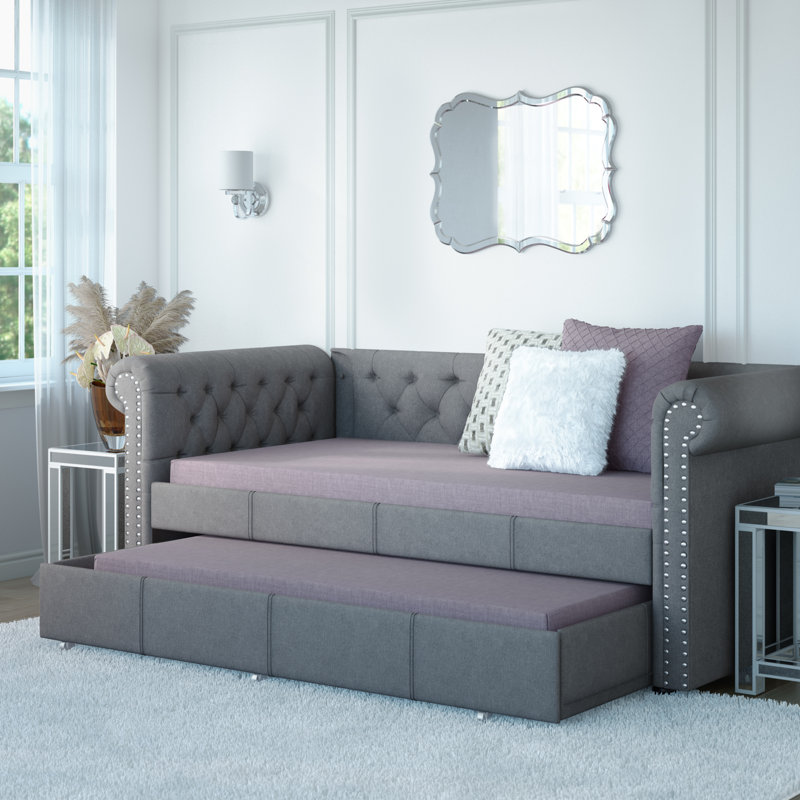 House Of Hampton Mickel Modern And Contemporary Fabric Twin Daybed