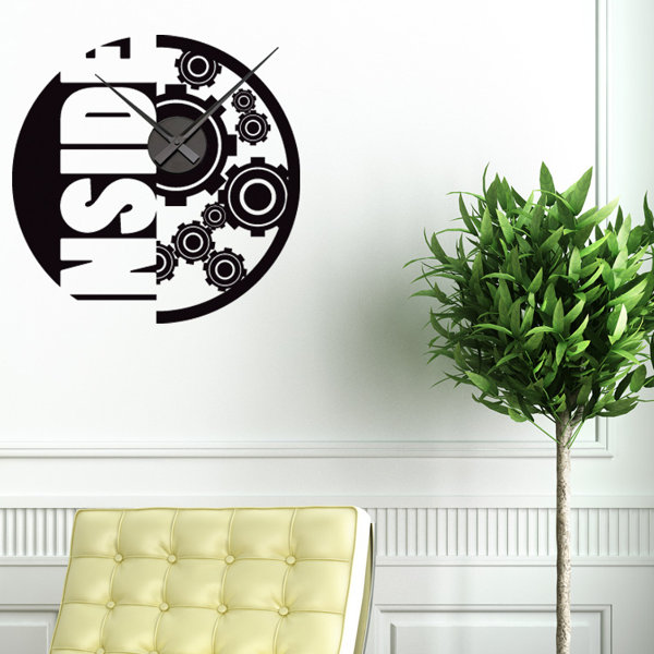 Style And Apply Inside Wall Clock Wall Decal Wayfair