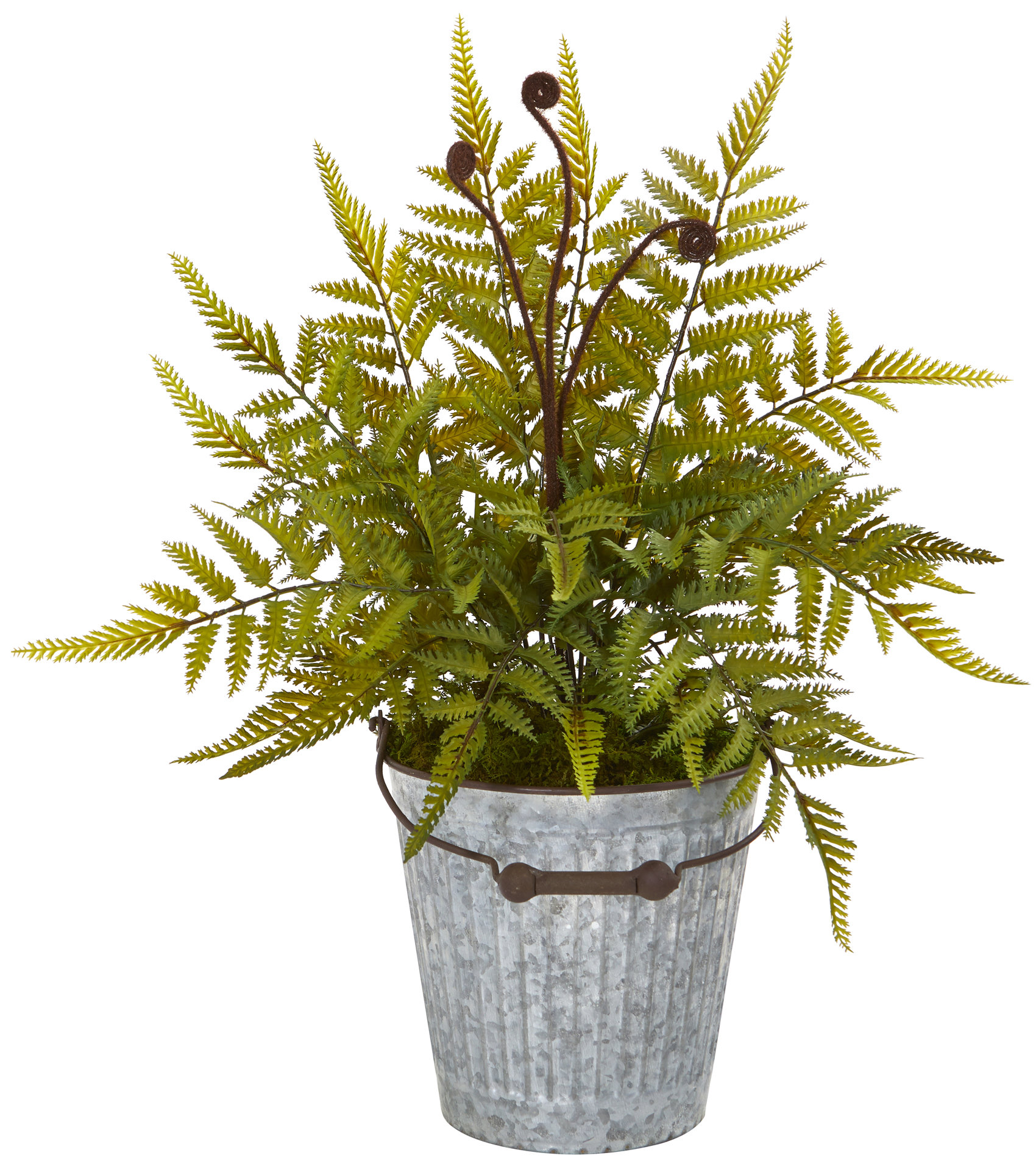 Gracie Oaks Artificial Fern Plant in Planter Wayfair
