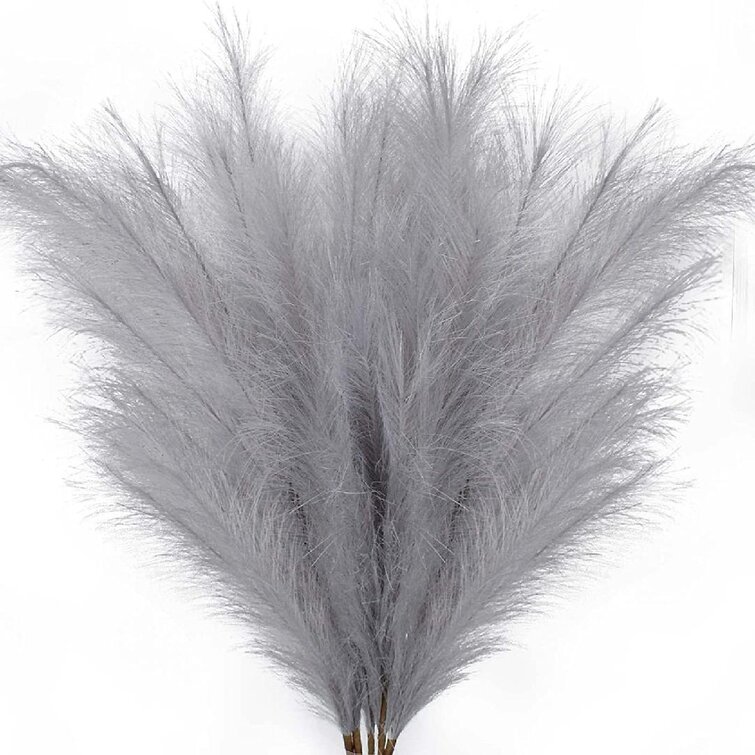 Fluffy Grey Feather Pampas 1 Stem