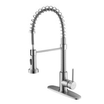 Brushed Nickel Kitchen Faucets Wayfair Ca
