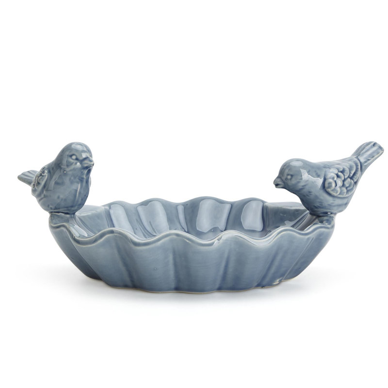Charlton Home Haskett Bird Feeder 4 Piece Decorative Plate Set