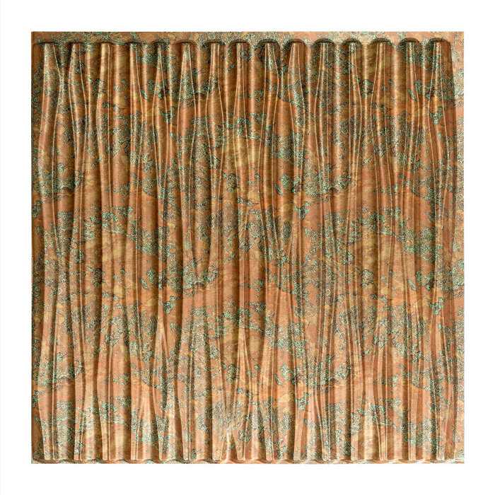 Fasade Dunes 2 Ft X 2 Ft Glue Up Ceiling Tile In Copper Fantasy