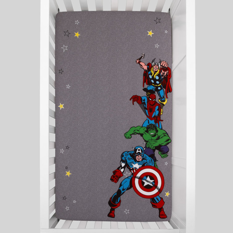 spiderman fitted crib sheet