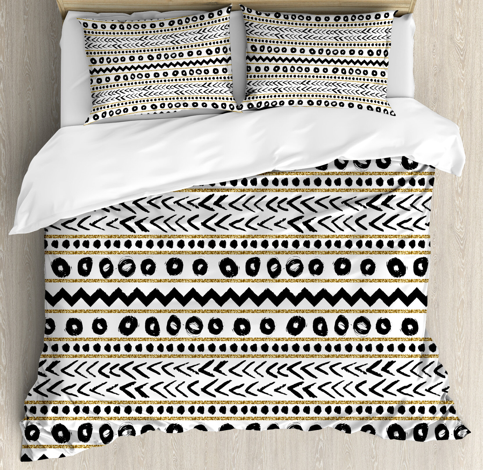 Ambesonne Striped Abstract Primitive Figures Duvet Cover Set Wayfair