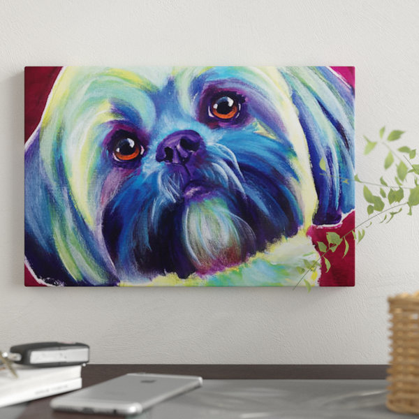 2 lhasa apso metal plaque picture