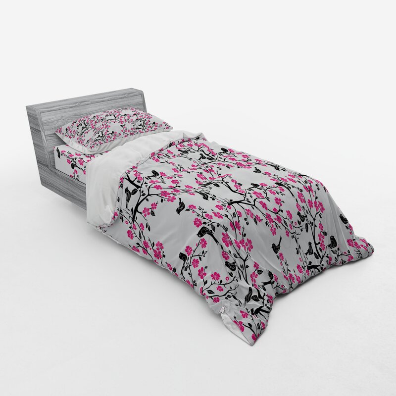 East Urban Home Cherry Blossom Duvet Cover Set Wayfair