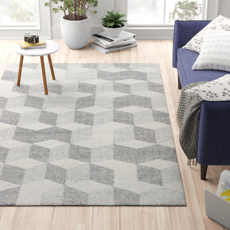 Zipcode Design Samara Geometric Gray White Indoor Outdoor Area Rug Reviews Wayfair