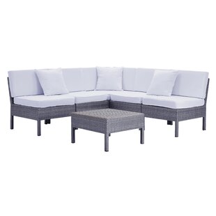 View Mccubbin 6 Piece Rattan Sectional Seating Group with