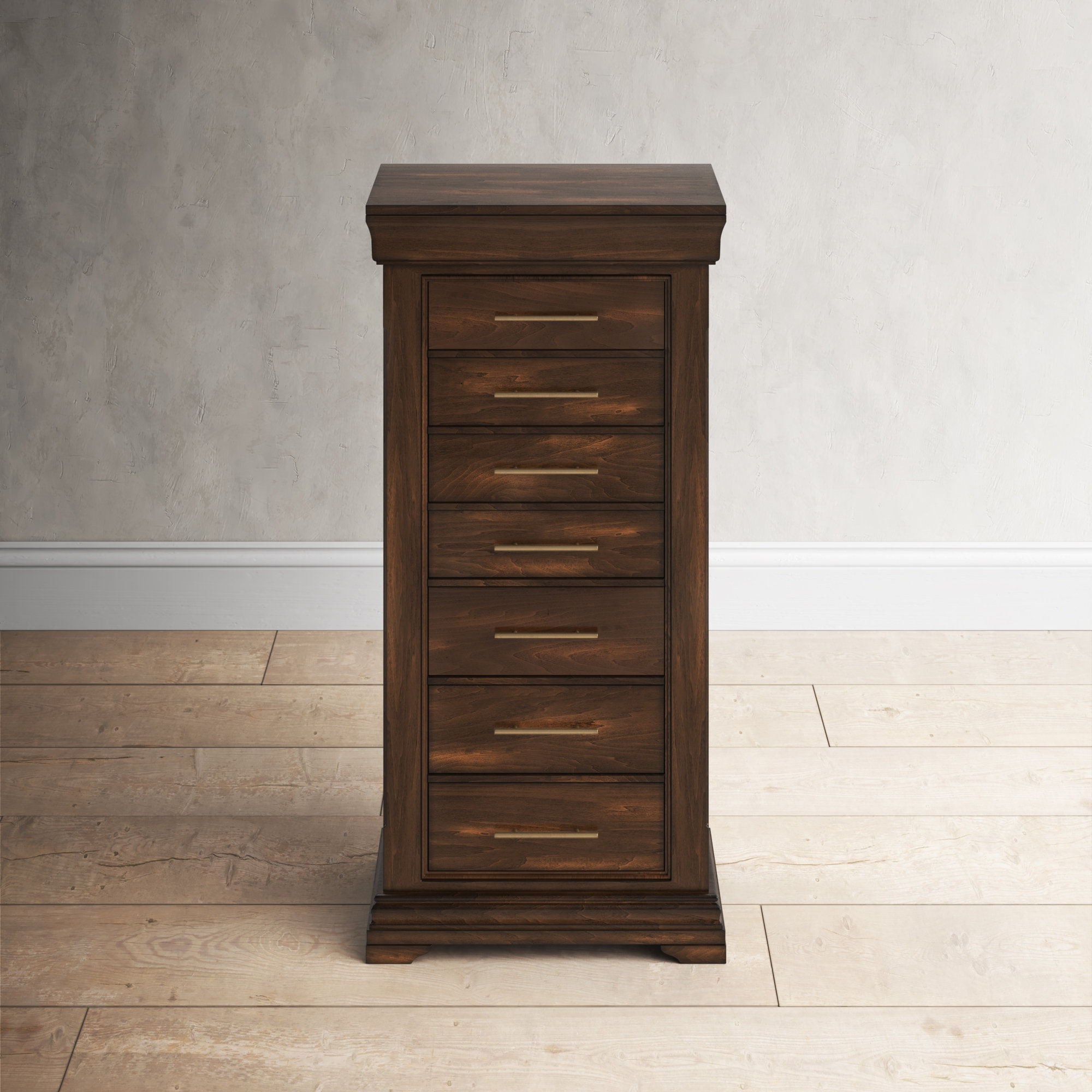 Birch Lane™ Gerardo 20'' Wide Solid Wood Jewelry Armoire with Mirror