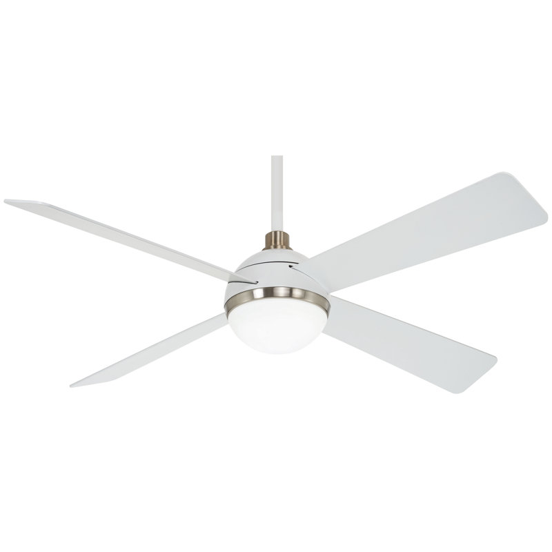 Minka Aire 54 Orb 4 Blade Led Ceiling Fan With Remote Light Kit Minka Aire 54 Orb 4 Blade Led Ceiling