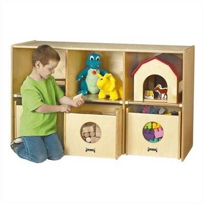 6 cubby 3 shelf toy organizer