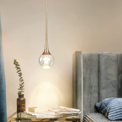 Delacerda 1 - Light Single Globe LED Pendant(qty 2)