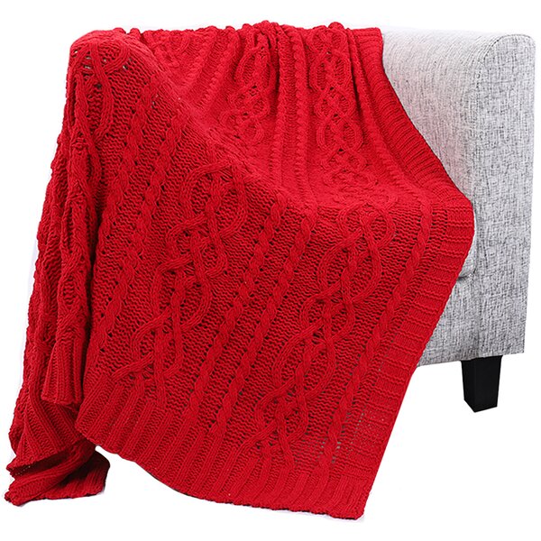 Red Chenille Throw Blanket Wayfair