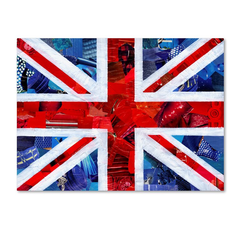 Trademark Art Artpoptart Union Jack by Artpoptart - Wrapped Canvas ...
