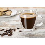Double Walled Insulated Espresso Glass Mug Unique Gift For Latte Crystal Clear 12 ounce Hot Chocolate Tea Large 12 oz Coffee Mugs by Balena Beer Sets of 2