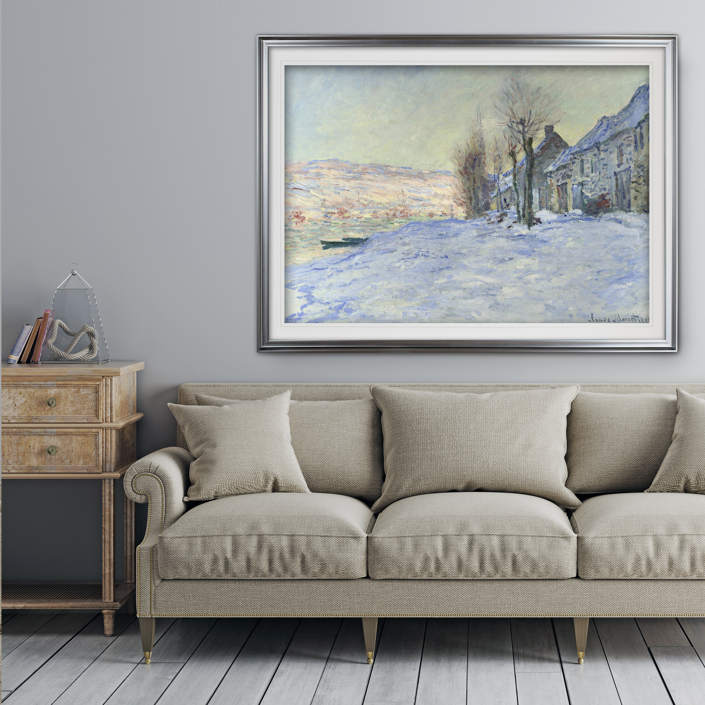 Vault W Artwork Sunshine And Snow by Claude Picture Frame Print