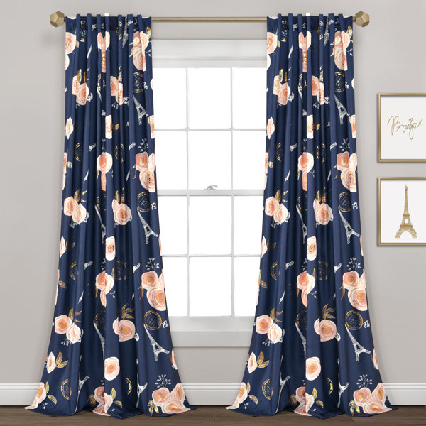 Paris Script Window Curtains Wayfair