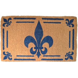 Woven Fleur-de-lis Doormat