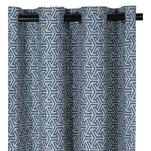 Mondrian Drapery Geometric Semi-Sheer Grommet Single Curtain Panel