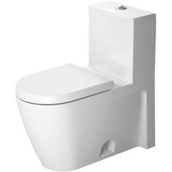 Duravit Starck 2 1 28 Gpf Water Efficient Elongated One Piece Toilet With Glazed Surface Seat Not Included Wayfair