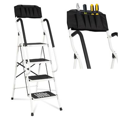 Details about   Ladder 4 Steps White With Handrail Brand Osculati 49.546.04 