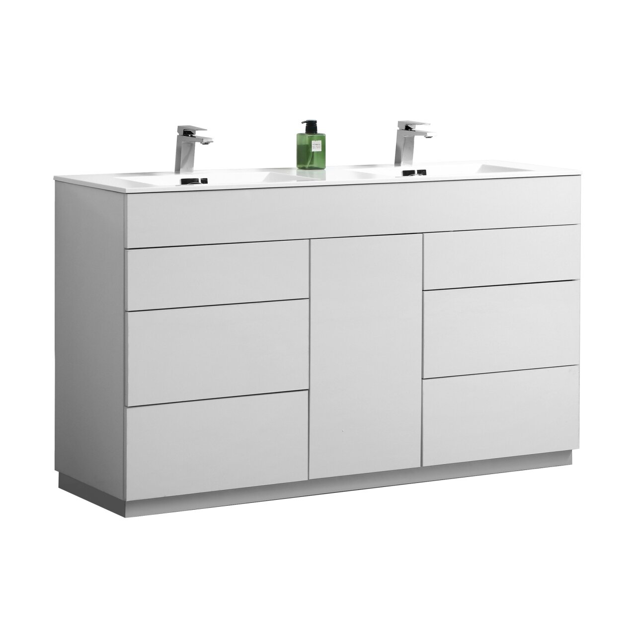 Ivy Bronx Ebling Modern 59 Double Bathroom Vanity Set Wayfair