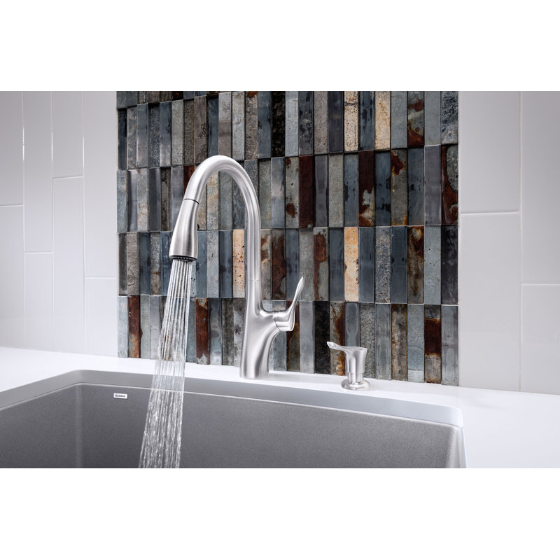Blanco Napa Pull Down Single Handle Kitchen Faucet Reviews Wayfair
