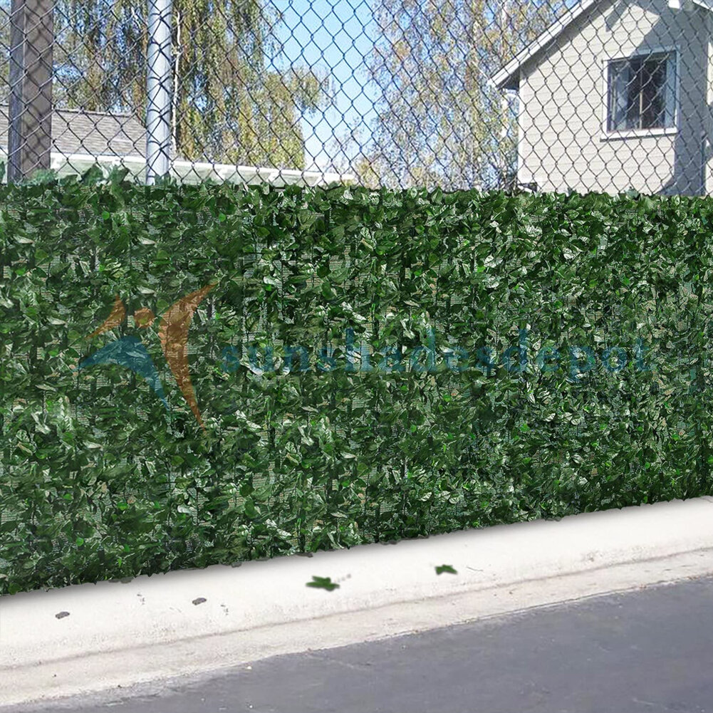 Artificial Faux Ivy Leaf Privacy Fence Screen Décor Panels Cover Outdoor Hedge 