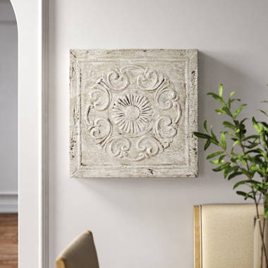 Antique 16 Green Felt Porcelain Flower Vintage Hanging Wall Decoration Free shipping in the US