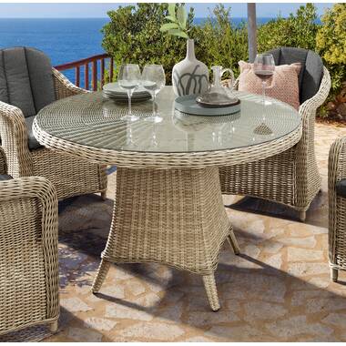 sandefur rattan dining table