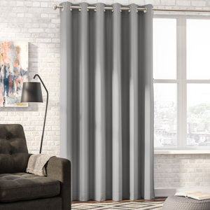 Solid Blackout Thermal Grommet Single Curtain Panel