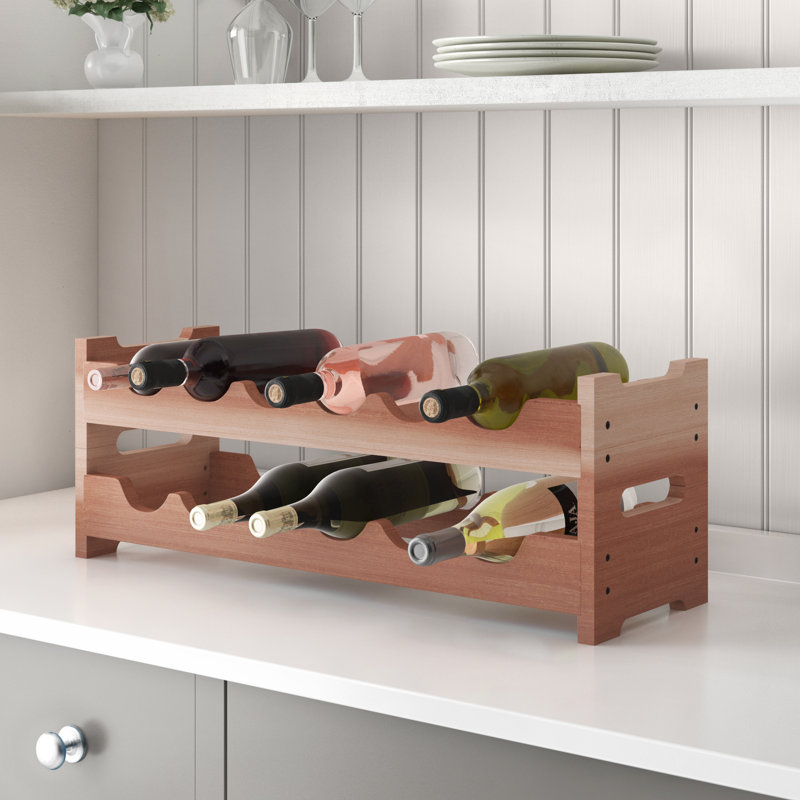 Zipcode Design Rayle Mini Scalloped 12 Bottle Tabletop Wine Bottle