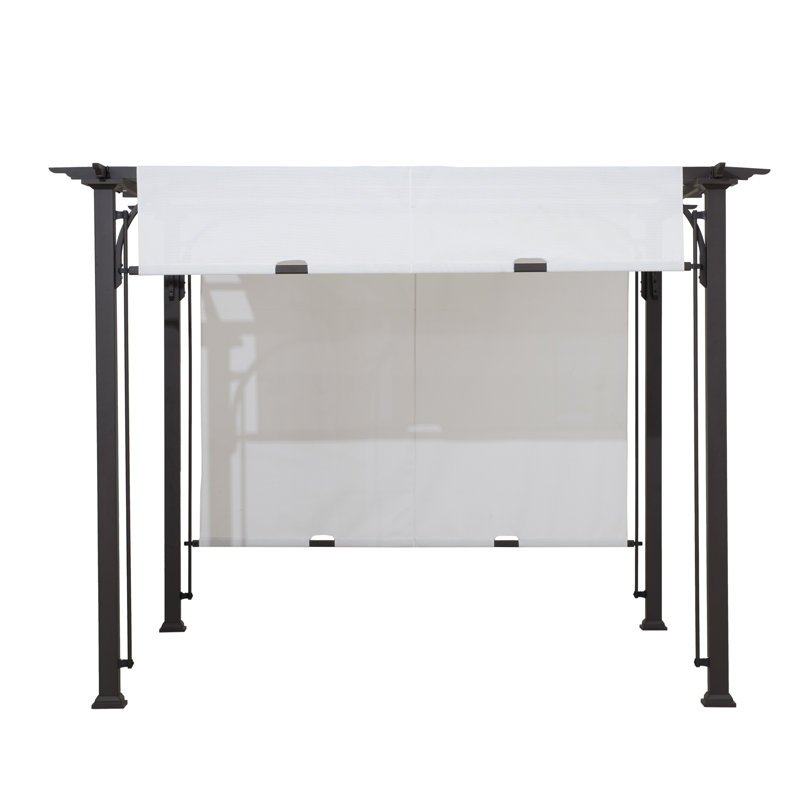 Sunjoy Meadow 8 76 Ft X 8 46 Ft Metal Pergola With Canopy Reviews Wayfair