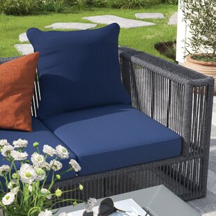 Details about   2 Pack Garden Patio Seat Pad UV-Treated Poly Fabric Chair Cushion Solid NAVY 